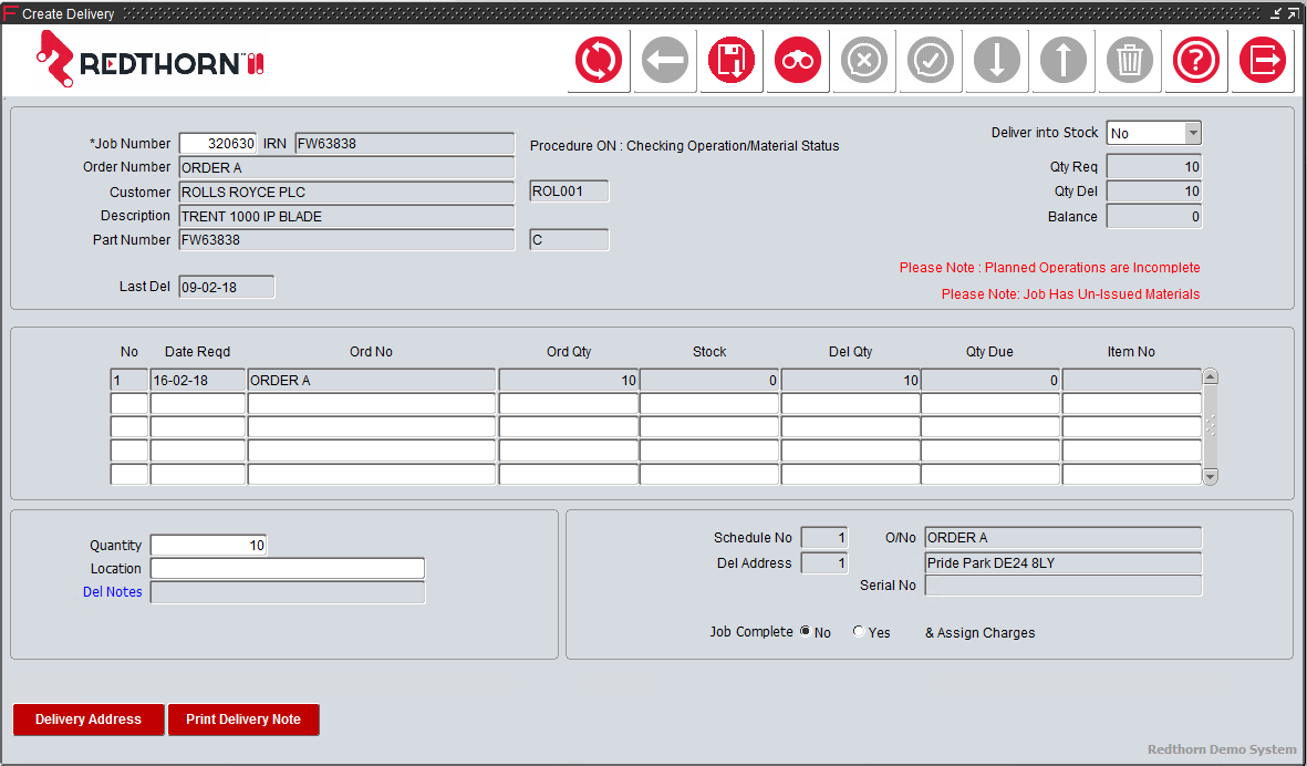 Deliver to Customer Module